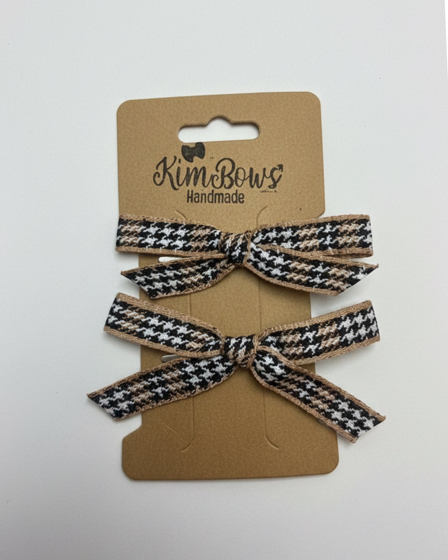 Timeless Tweed 🤎- Skinny Ribbon Set on Clips