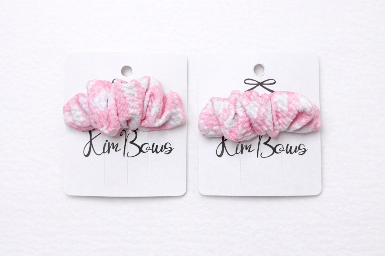Pink Plaid- Scrunchy Clip on French Barrette