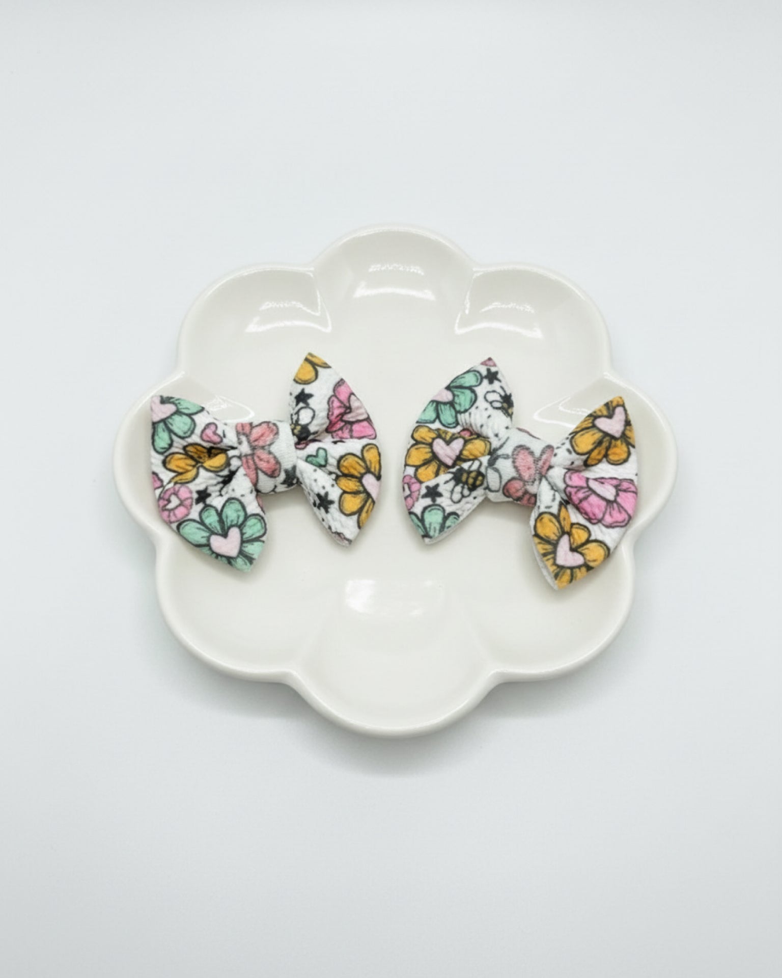 🐝 Honeybee Blooms - Pigtail Set