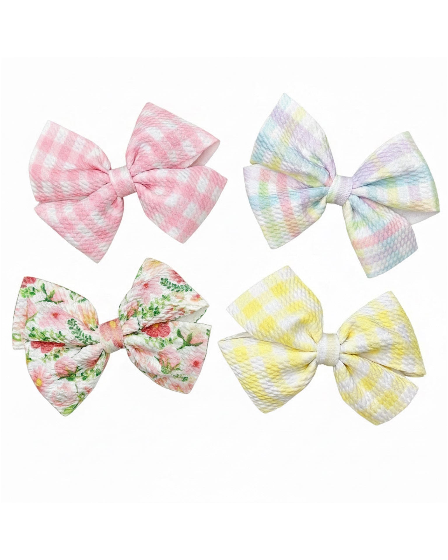Handmade Pinwheel Hair Bows – Pastel Spring Collection 🌸
