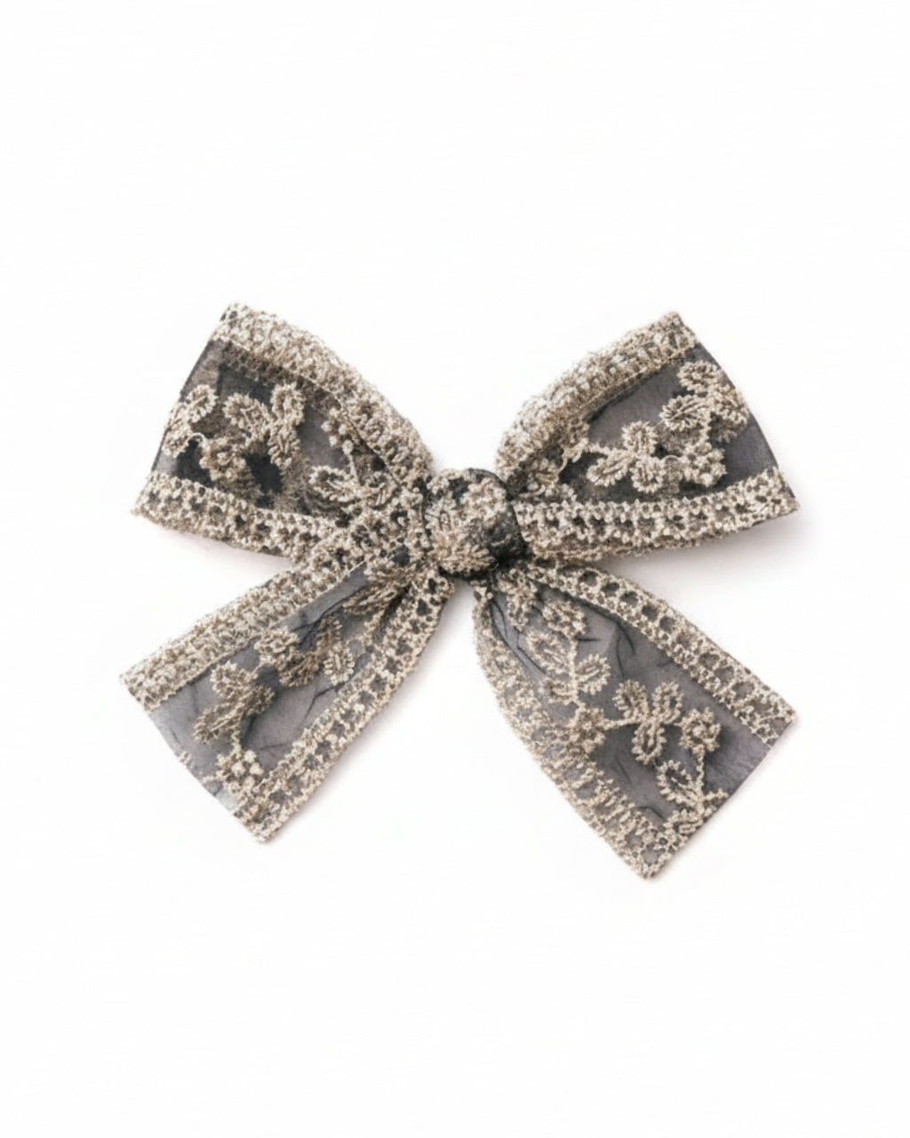 Smoky Gold - Custom Lace Bows on Clips